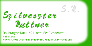 szilveszter mullner business card